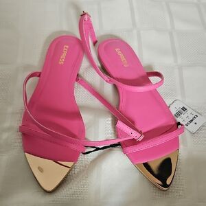 Express Pink and Gold Women's Sandals